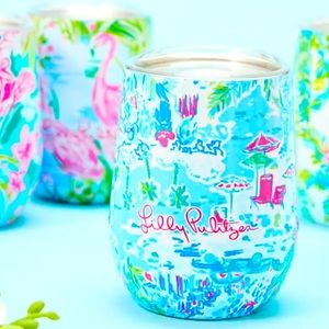 Set of two Lilly Pulitzer travel stemless wine tumblers